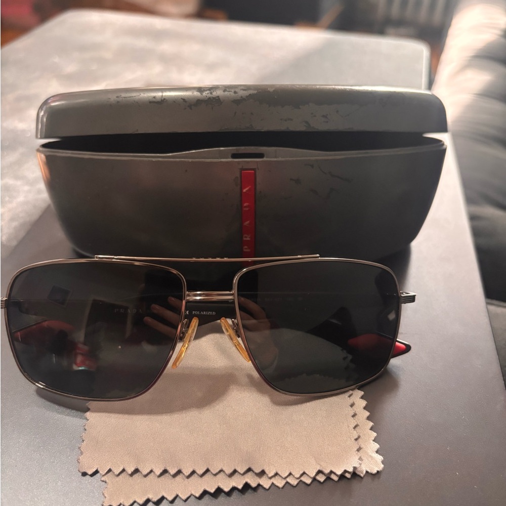 Prada Linea Rossa Men’s Sunglasses in Gunmetal & Black